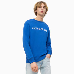 Calvin Klein pánská modrá mikina Logo - XL (903)